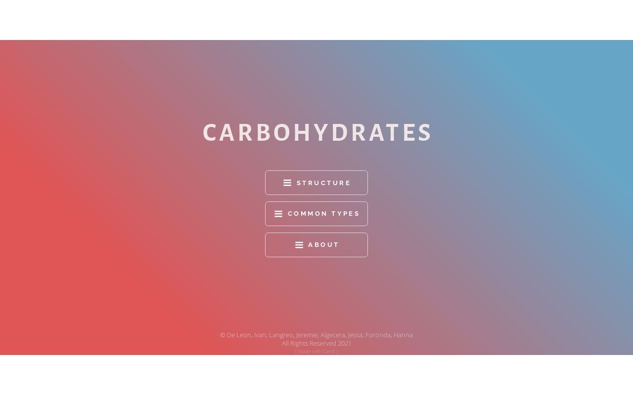 Carrd profile picture for @carbohydrates